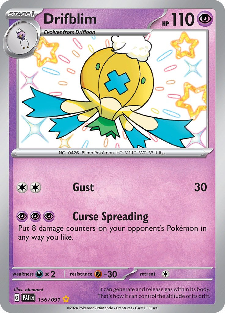 Drifblim (156/091) [Scarlet & Violet: Paldean Fates] | L.A. Mood Comics and Games