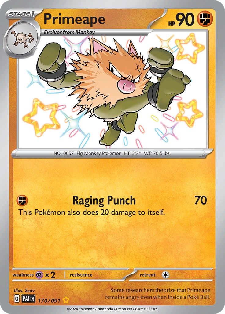 Primeape (170/091) [Scarlet & Violet: Paldean Fates] | L.A. Mood Comics and Games