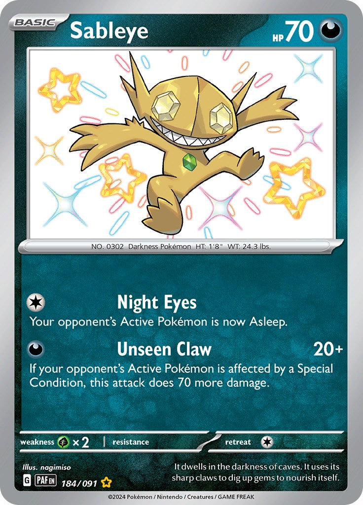 Sableye (184/091) [Scarlet & Violet: Paldean Fates] | L.A. Mood Comics and Games