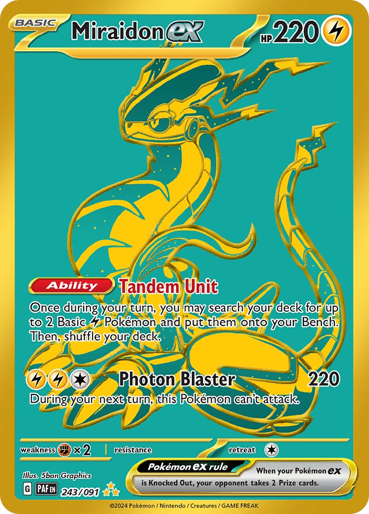 Miraidon ex (243/091) [Scarlet & Violet: Paldean Fates] | L.A. Mood Comics and Games