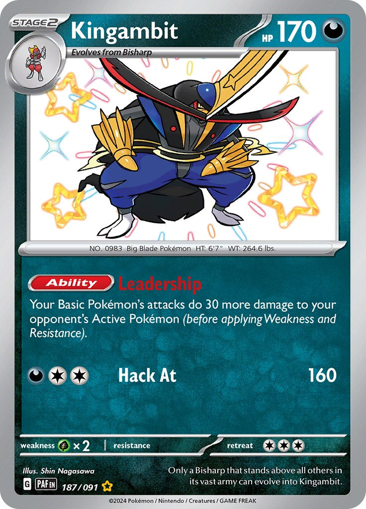 Kingambit (187/091) [Scarlet & Violet: Paldean Fates] | L.A. Mood Comics and Games