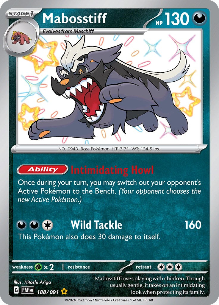 Mabosstiff (188/091) [Scarlet & Violet: Paldean Fates] | L.A. Mood Comics and Games