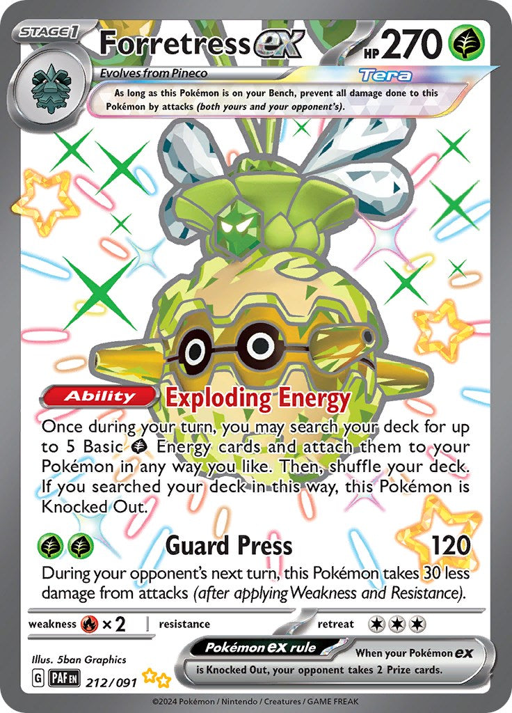 Forretress ex (212/091) [Scarlet & Violet: Paldean Fates] | L.A. Mood Comics and Games