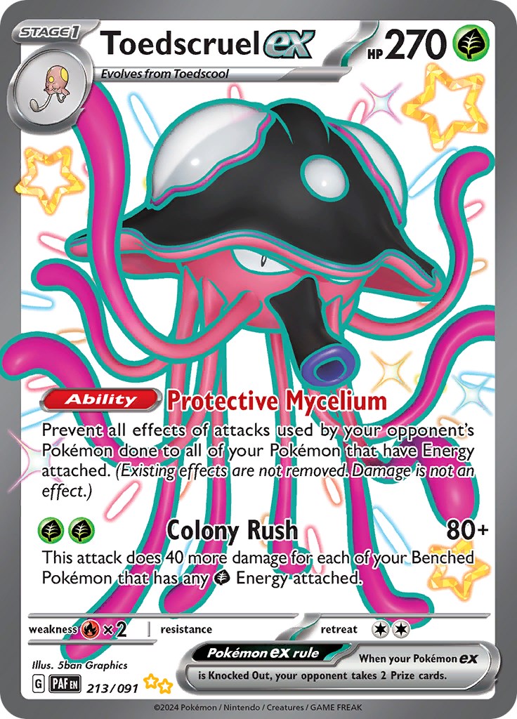 Toedscruel ex (213/091) [Scarlet & Violet: Paldean Fates] | L.A. Mood Comics and Games