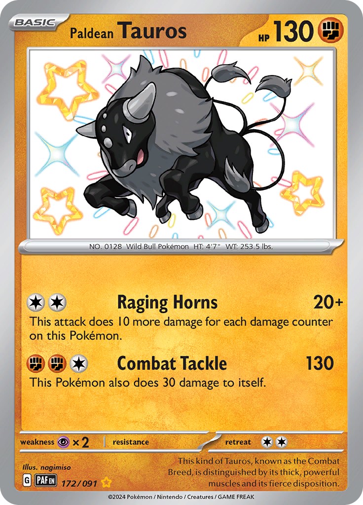 Paldean Tauros (172/091) [Scarlet & Violet: Paldean Fates] | L.A. Mood Comics and Games