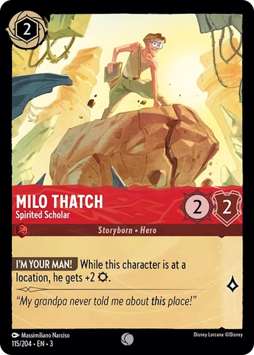 Milo Thatch - Spirited Scholar (115/204) [Into the Inklands] | L.A. Mood Comics and Games