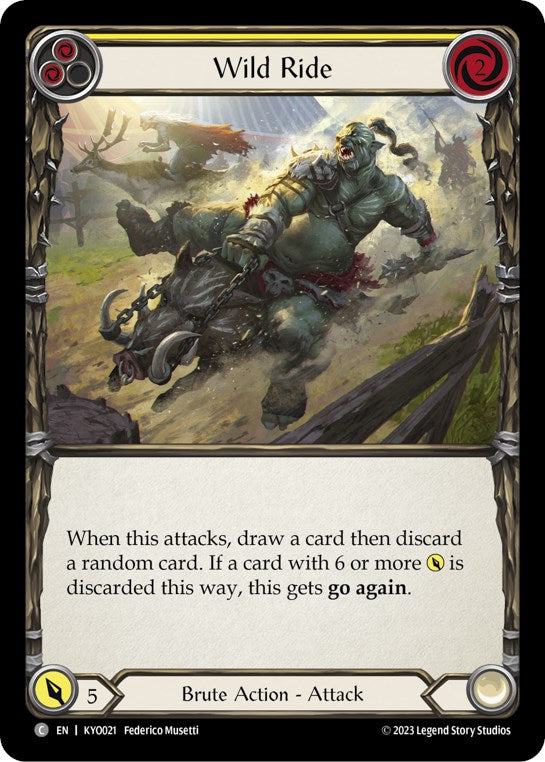 Wild Ride (Yellow) [KYO021] (Heavy Hitters Kayo Blitz Deck) | L.A. Mood Comics and Games