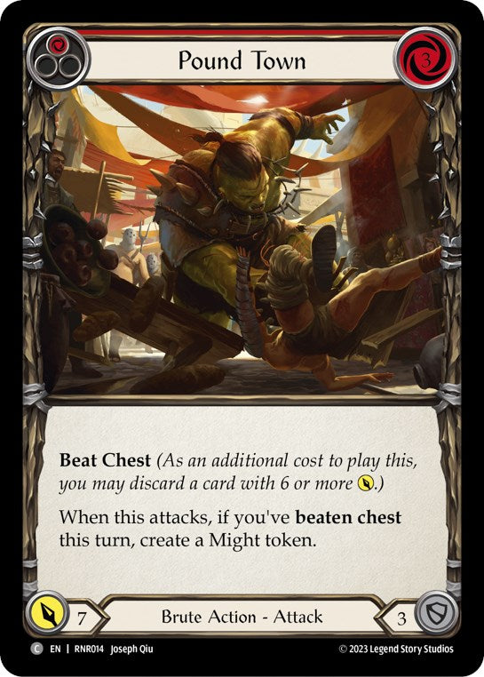 Pound Town (Red) [RNR014] (Rhinar Hero Deck) | L.A. Mood Comics and Games