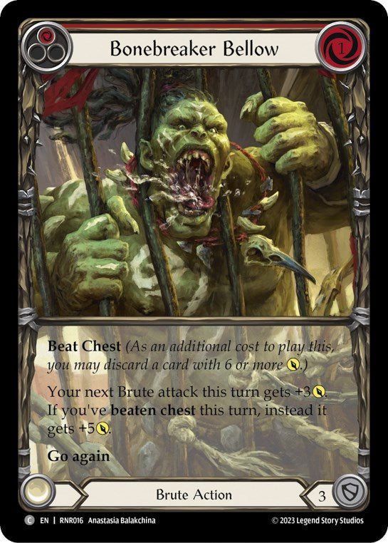 Bonebreaker Bellow (Red) [RNR016] (Rhinar Hero Deck) | L.A. Mood Comics and Games