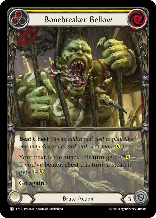 Bonebreaker Bellow (Yellow) [RNR020] (Rhinar Hero Deck) | L.A. Mood Comics and Games