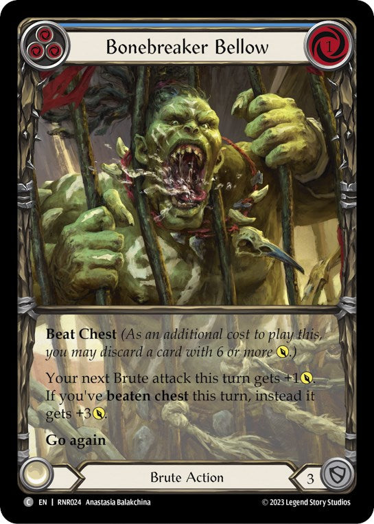 Bonebreaker Bellow (Blue) [RNR024] (Rhinar Hero Deck) | L.A. Mood Comics and Games