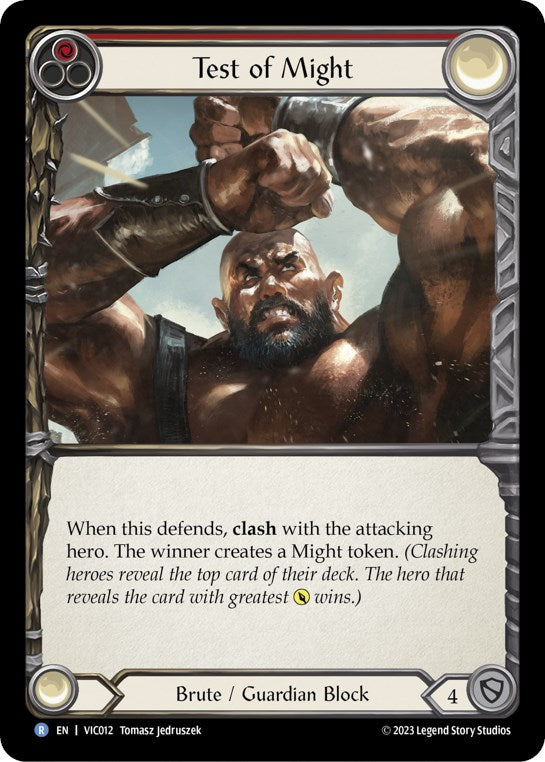 Test of Might (Red) [VIC012] (Heavy Hitters Victor Blitz Deck) | L.A. Mood Comics and Games