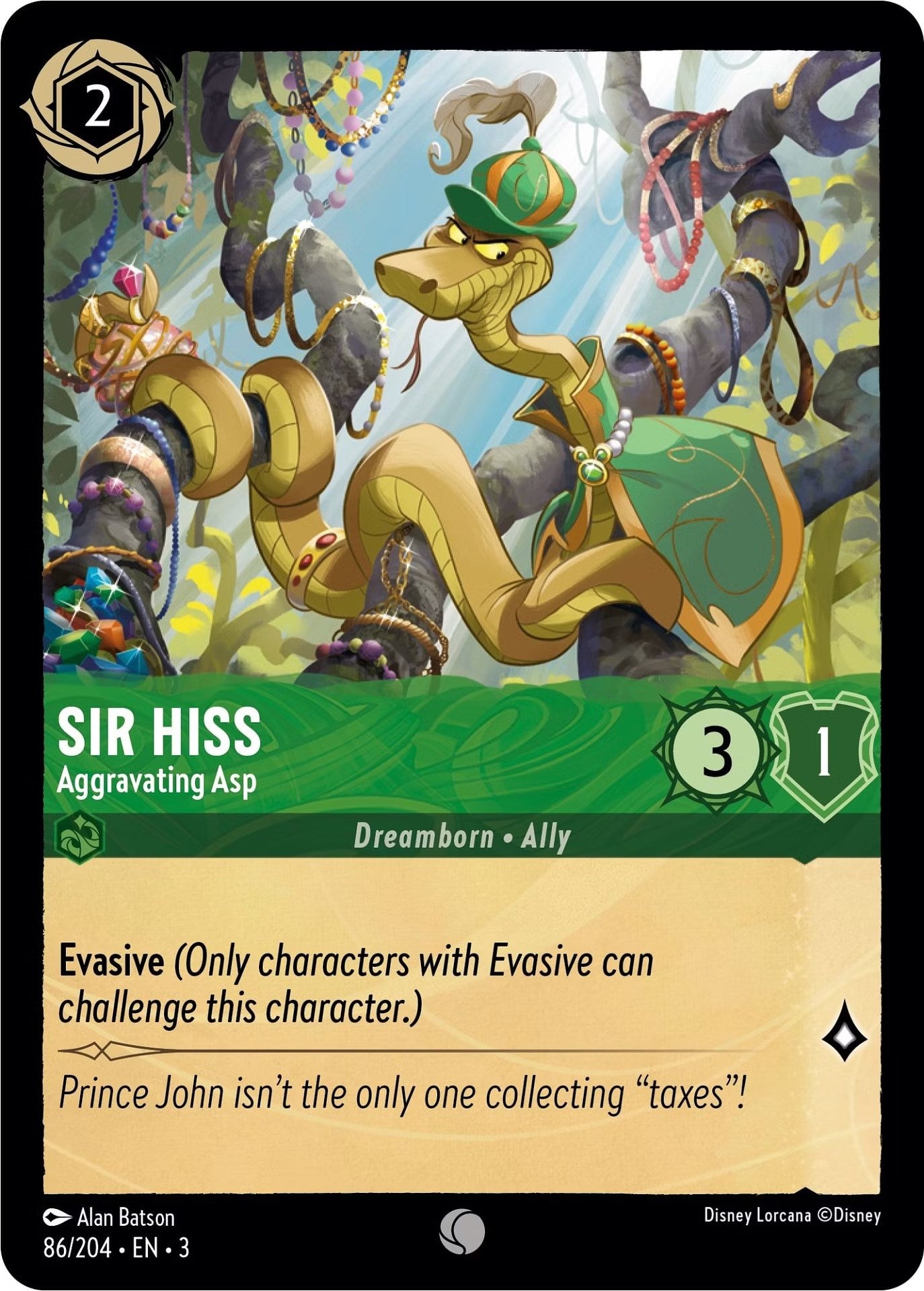 Sir Hiss - Aggravating Asp (86/204) [Into the Inklands] | L.A. Mood Comics and Games