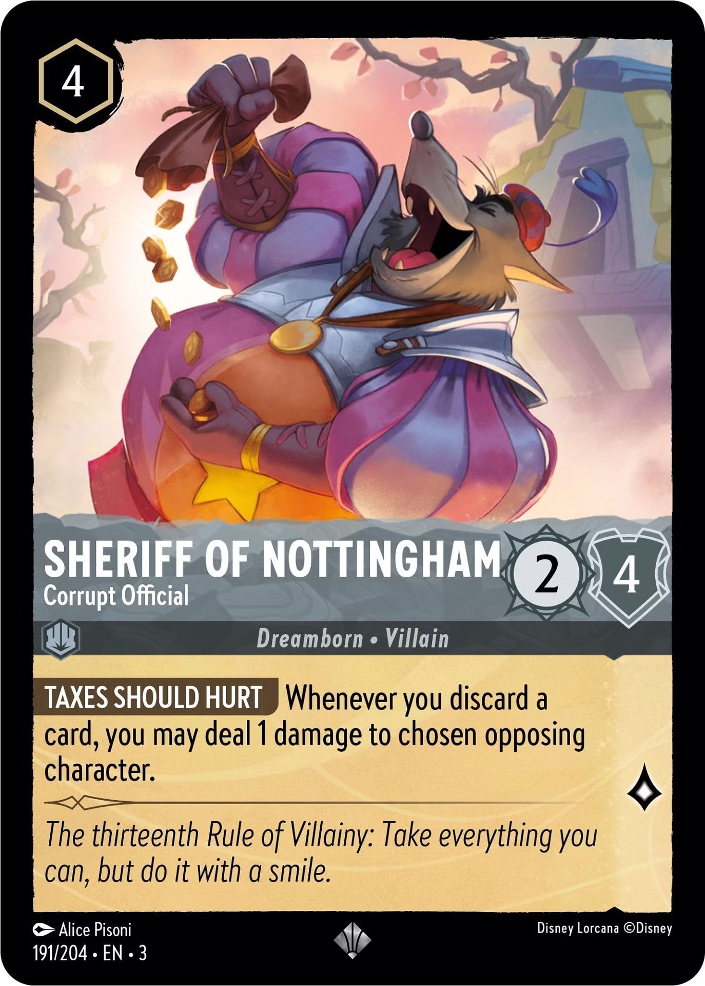 Sheriff of Nottingham - Corrupt Official (191/204) [Into the Inklands] | L.A. Mood Comics and Games