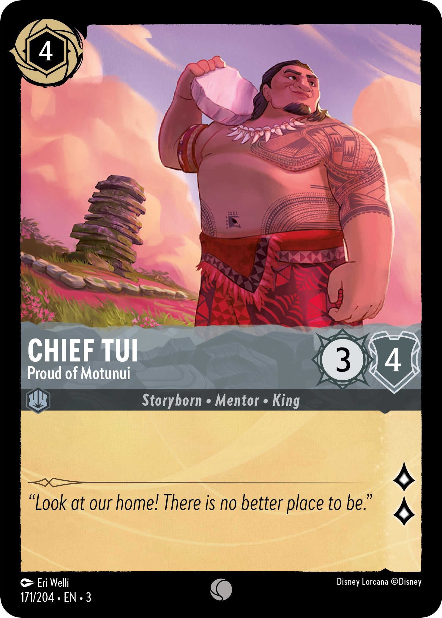 Chief Tui - Proud of Motunui (171/204) [Into the Inklands] | L.A. Mood Comics and Games