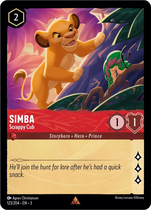 Simba - Scrappy Cub (123/204) [Into the Inklands] | L.A. Mood Comics and Games