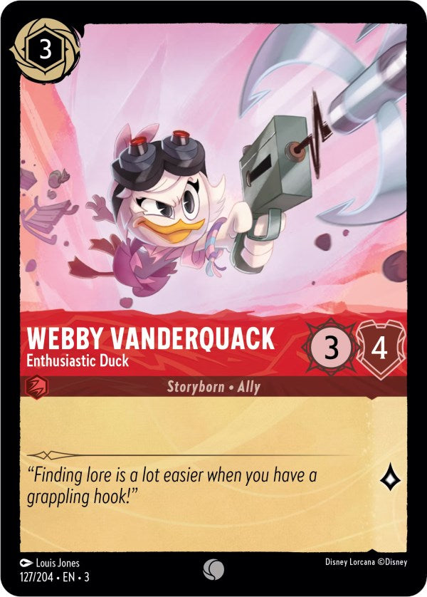 Webby Vanderquack - Enthusiastic Duck (127/204) [Into the Inklands] | L.A. Mood Comics and Games