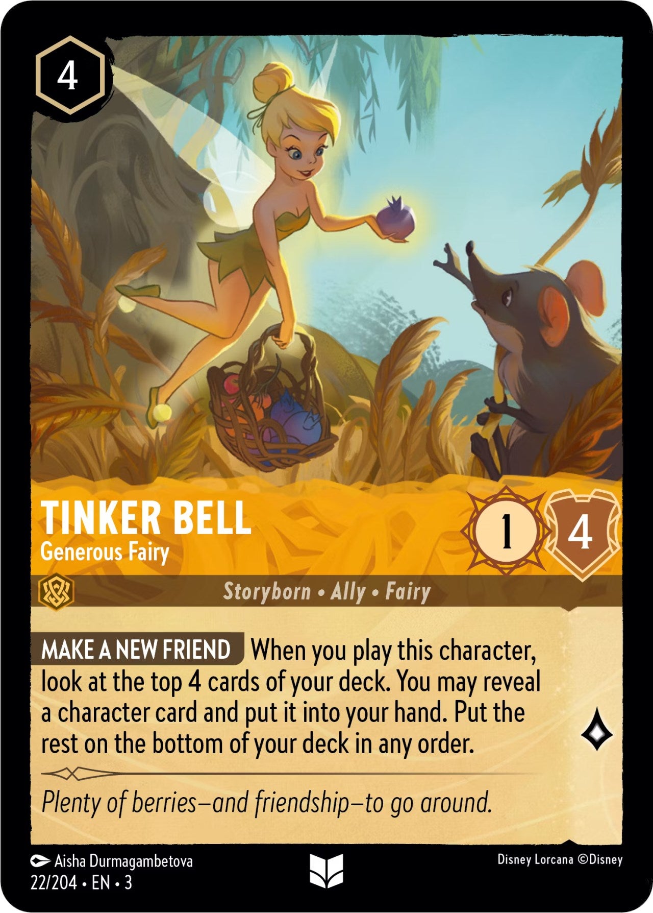 Tinker Bell - Generous Fairy (22/204) [Into the Inklands] | L.A. Mood Comics and Games