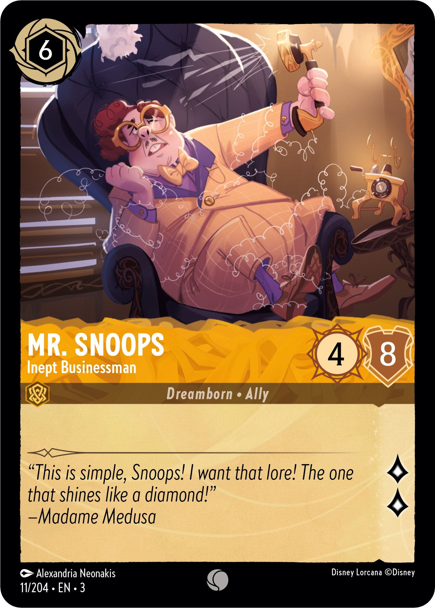 Mr. Snoops - Inept Businessman (11/204) [Into the Inklands] | L.A. Mood Comics and Games
