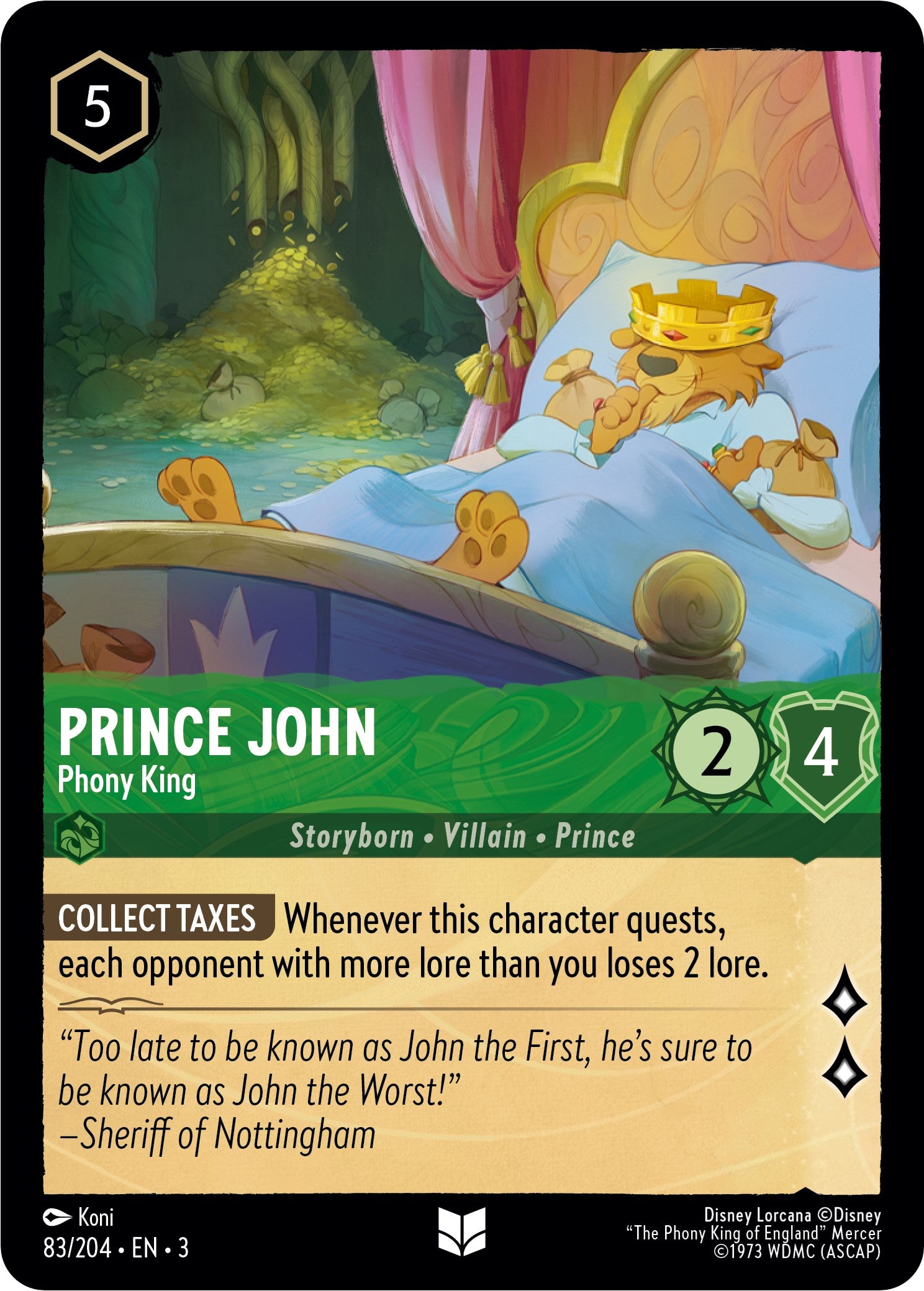 Prince John - Phony King (83//204) [Into the Inklands] | L.A. Mood Comics and Games