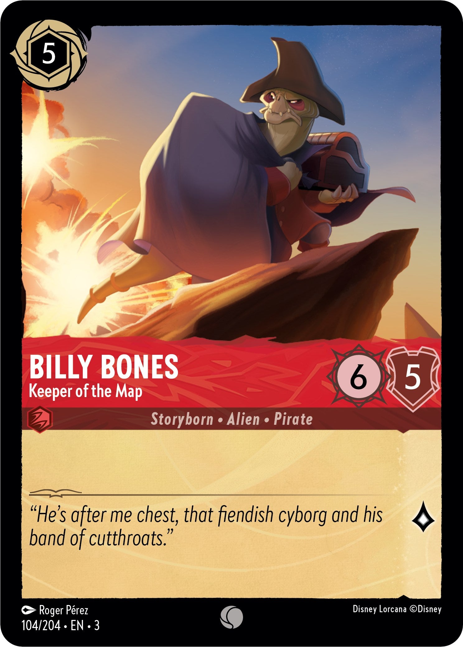 Billy Bones - Keeper of the Map (104/204) [Into the Inklands] | L.A. Mood Comics and Games