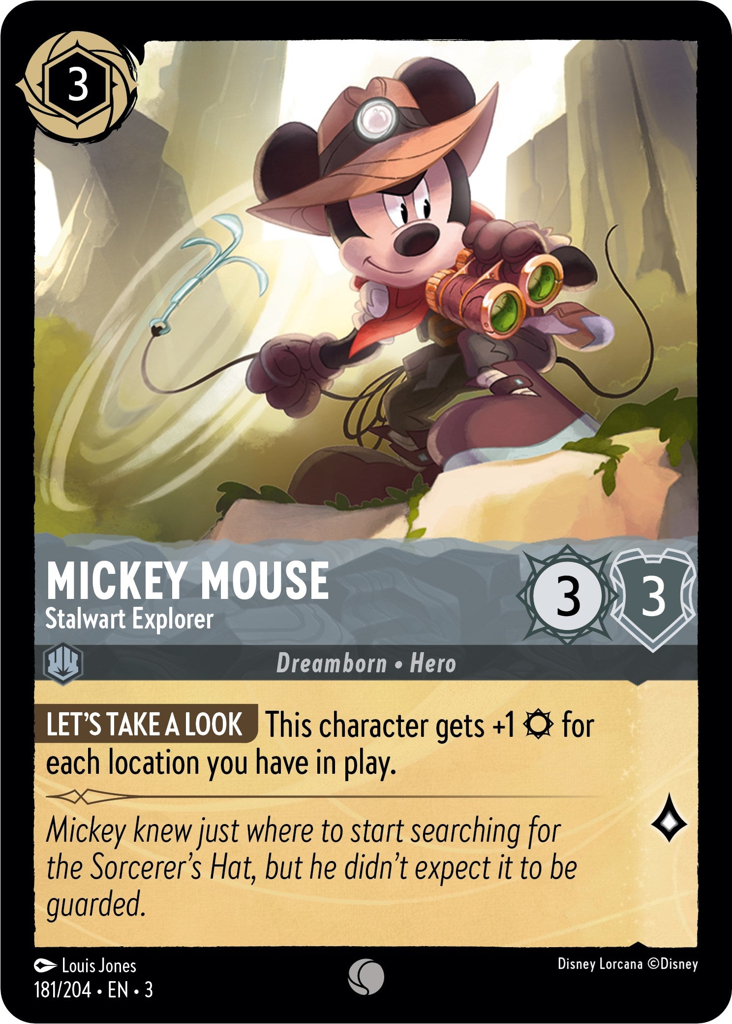 Mickey Mouse - Stalwart Explorer (181/204) [Into the Inklands] | L.A. Mood Comics and Games