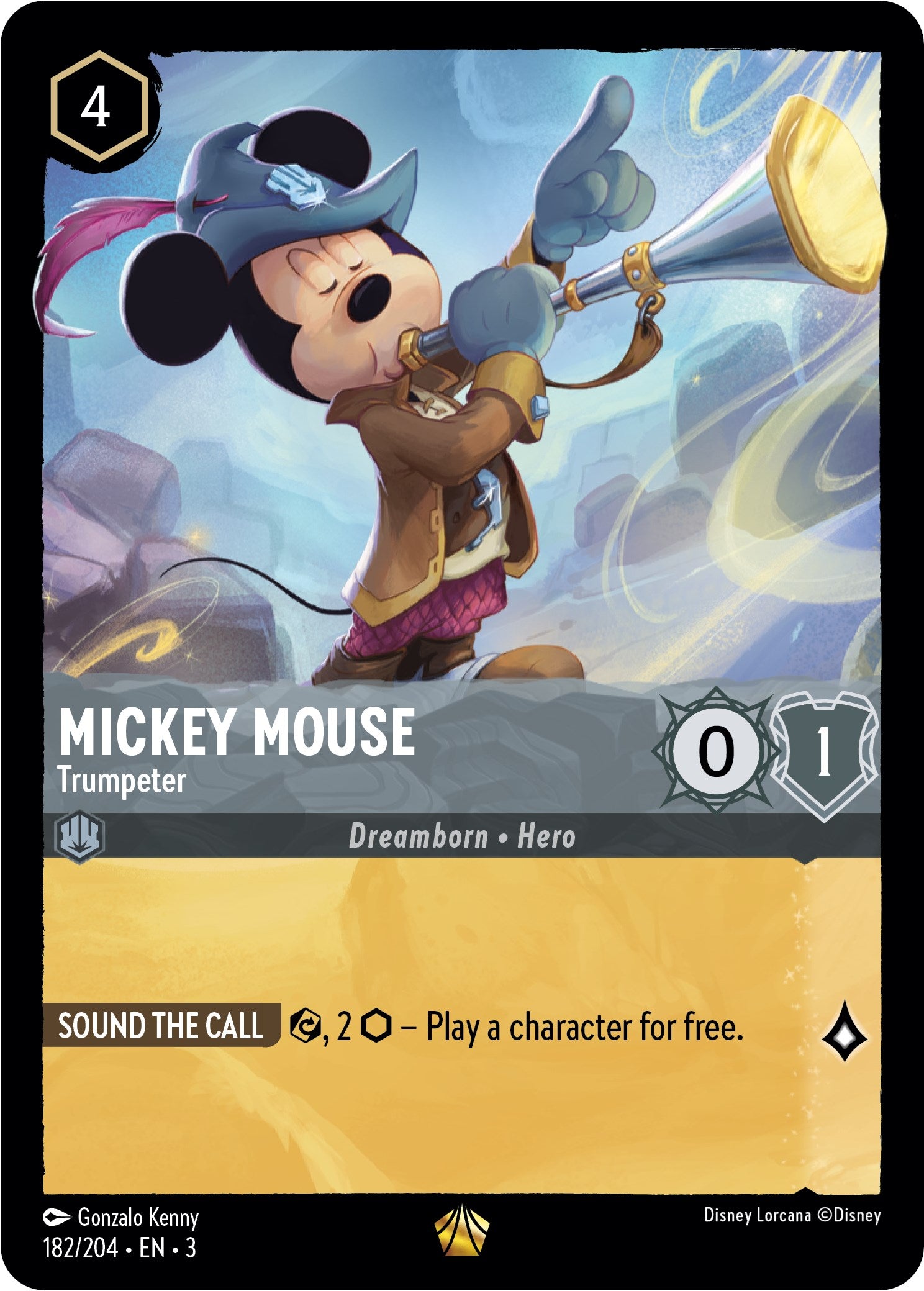Mickey Mouse -Trumpeter (182/204) [Into the Inklands] | L.A. Mood Comics and Games