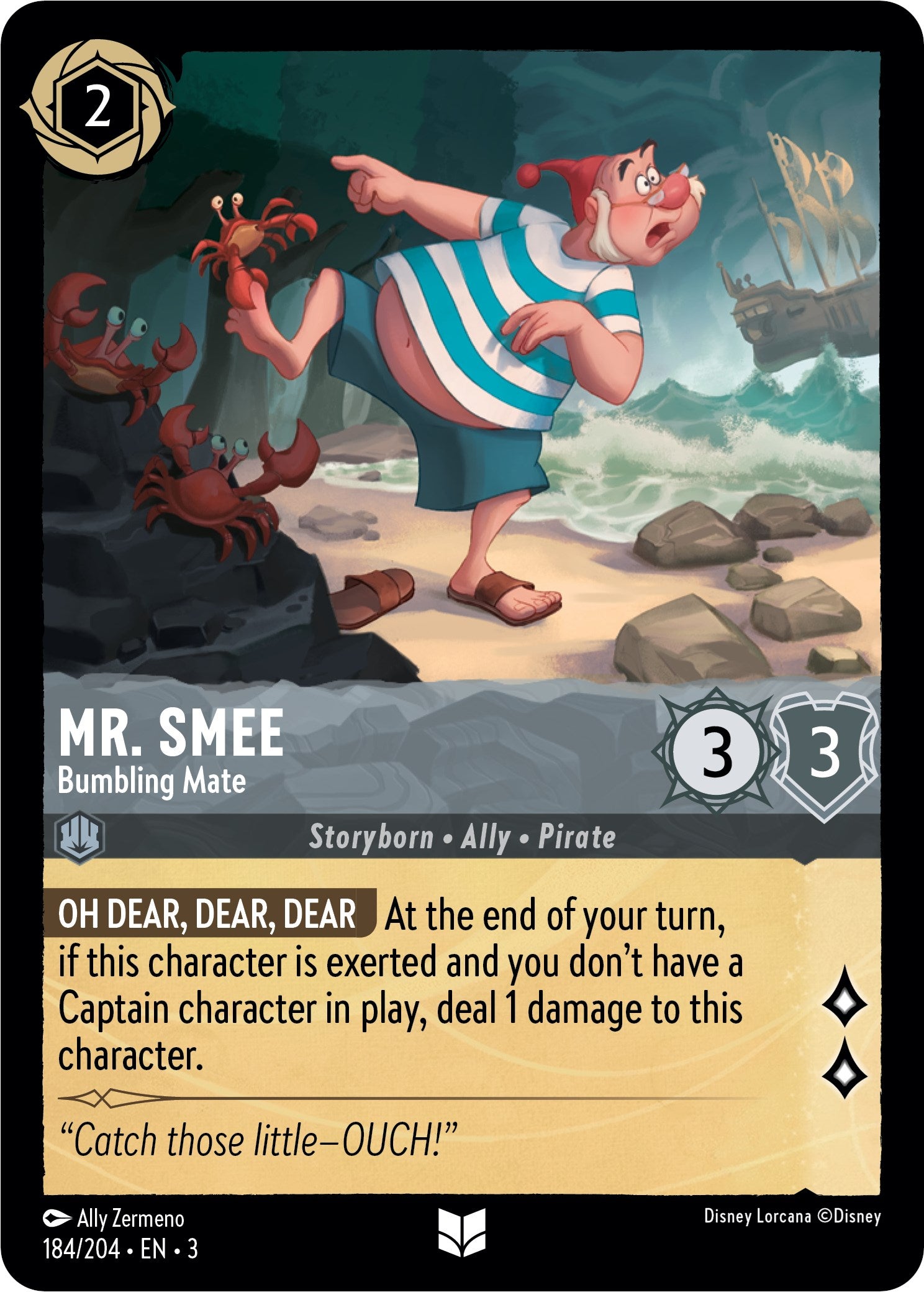 Mr. Smee - Bumbling Mate (184/204) [Into the Inklands] | L.A. Mood Comics and Games