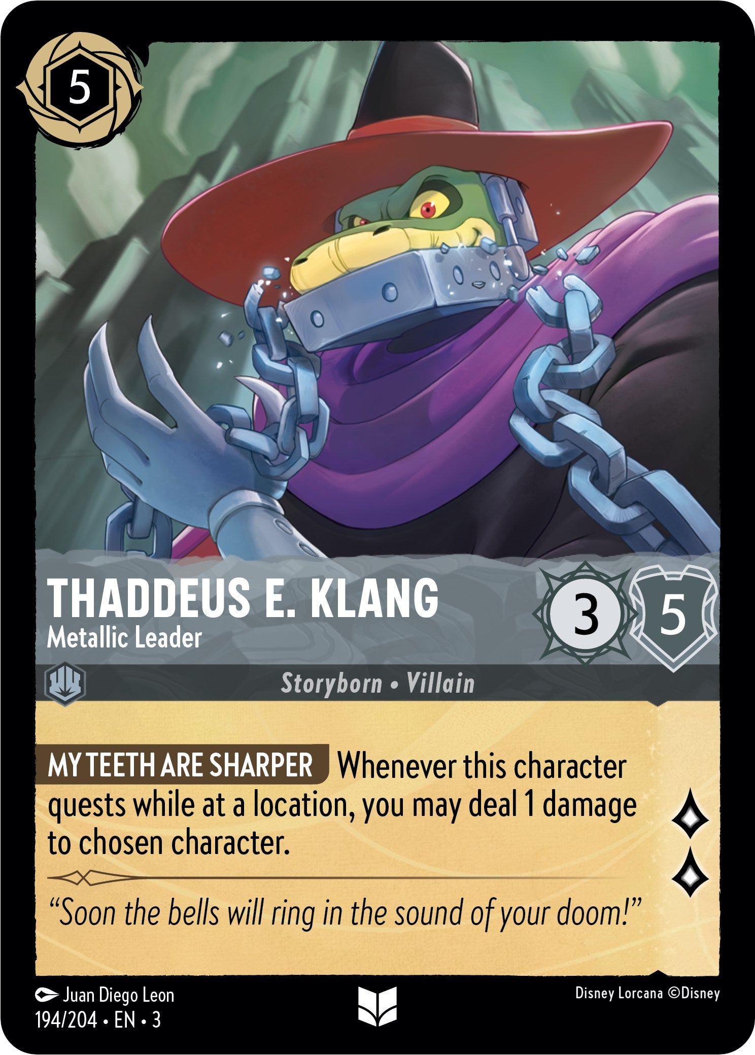 Thaddeus E. Klang - Metallic Leader (194/204) [Into the Inklands] | L.A. Mood Comics and Games