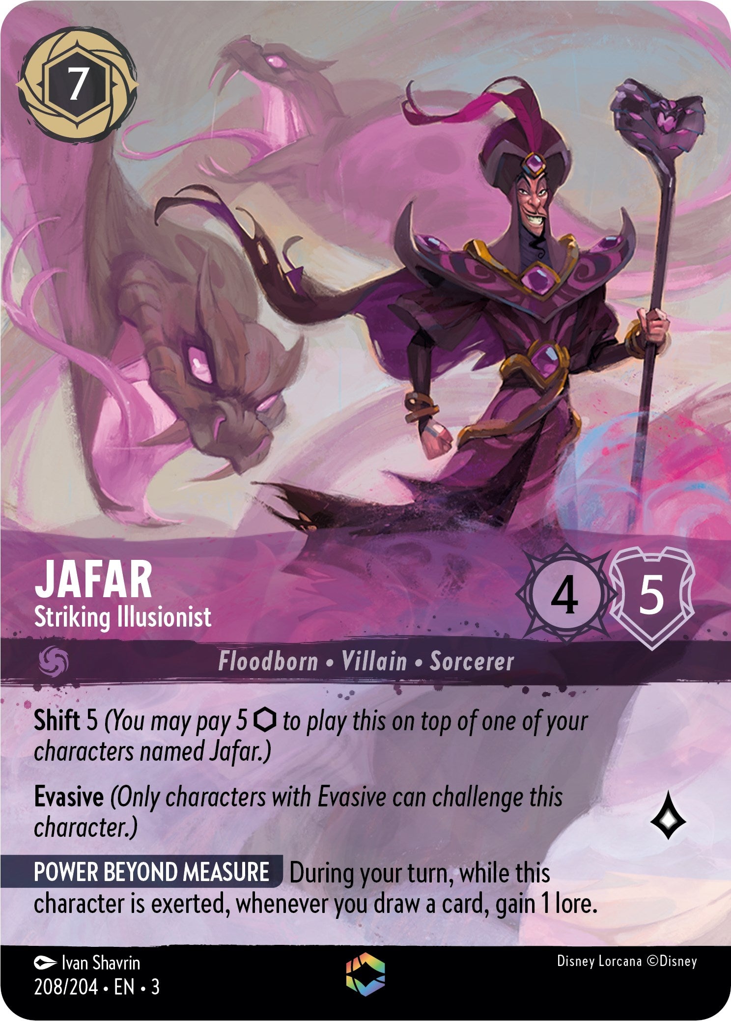 Jafar - Striking Illusionist (Enchanted) (208/204) [Into the Inklands] | L.A. Mood Comics and Games