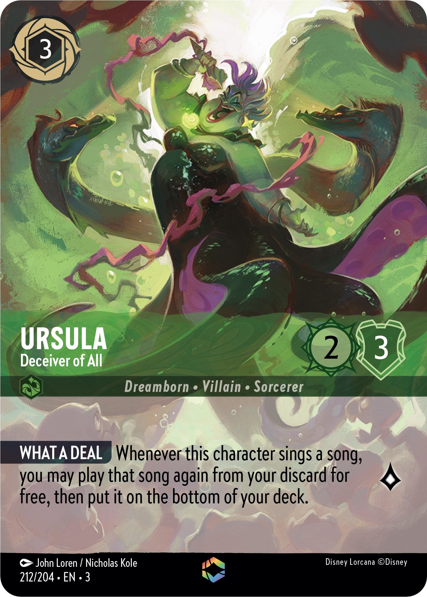 Ursula - Deceiver of All (Enchanted) (212/204) [Into the Inklands] | L.A. Mood Comics and Games