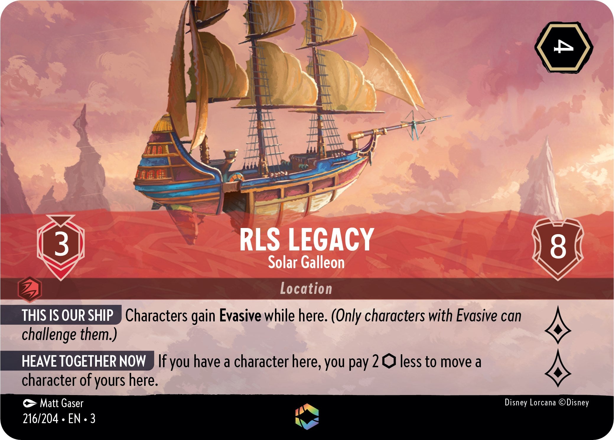 RLS Legacy - Solar Galleon (Enchanted) (216/204) [Into the Inklands] | L.A. Mood Comics and Games