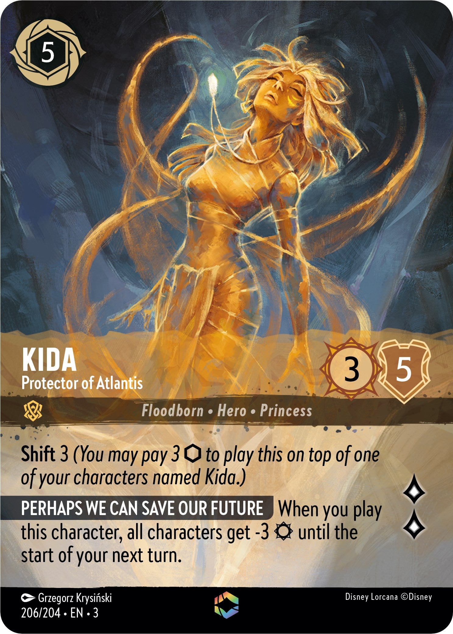 Kida - Protector of Atlantis (Enchanted) (206/204) [Into the Inklands] | L.A. Mood Comics and Games