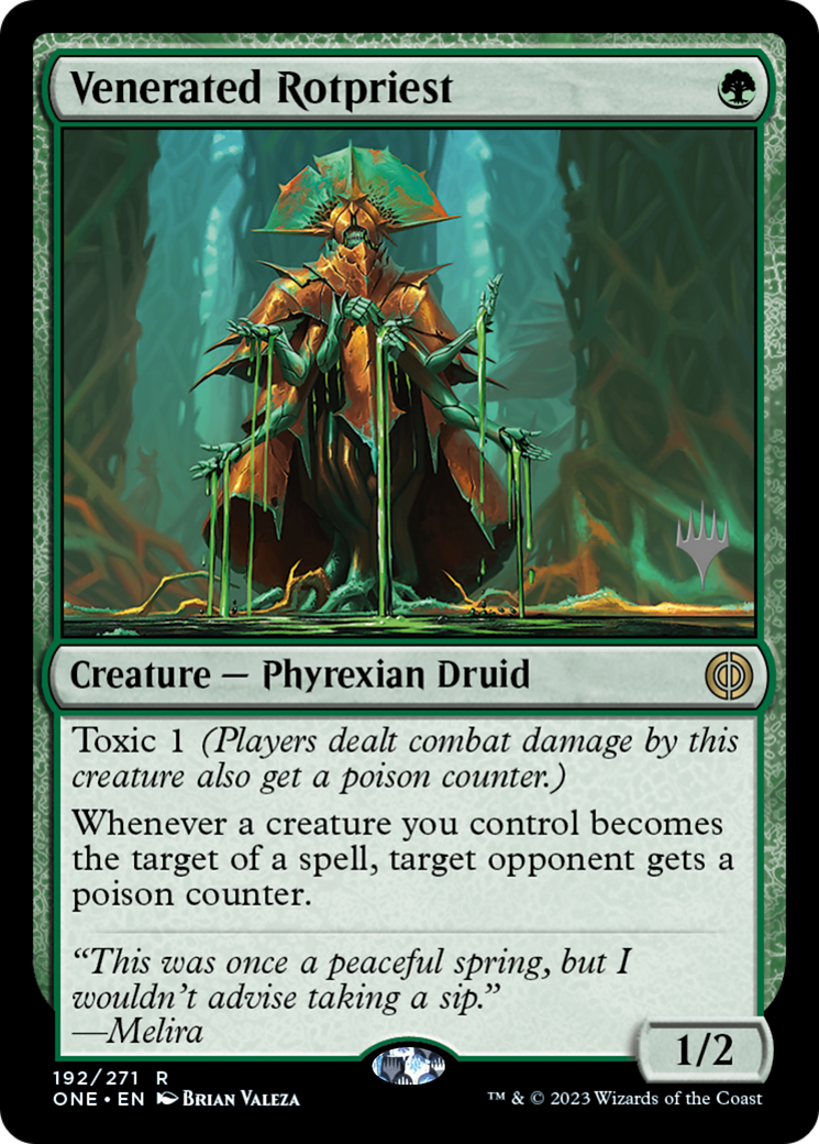 Venerated Rotpriest (Promo Pack) [Phyrexia: All Will Be One Promos] | L.A. Mood Comics and Games