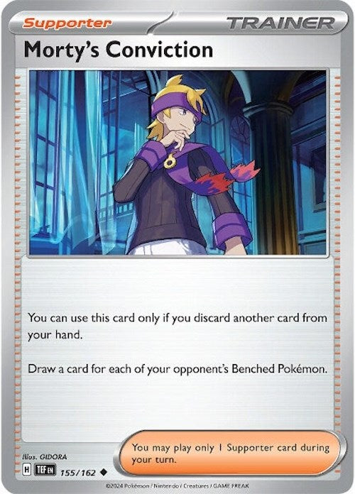 Morty's Conviction (155/162) [Scarlet & Violet: Temporal Forces] | L.A. Mood Comics and Games