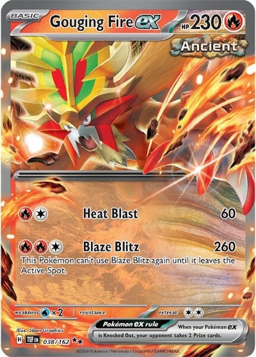Gouging Fire ex (038/162) [Scarlet & Violet: Temporal Forces] | L.A. Mood Comics and Games