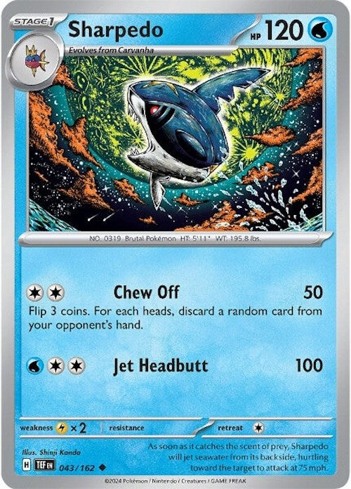 Sharpedo (043/162) [Scarlet & Violet: Temporal Forces] | L.A. Mood Comics and Games