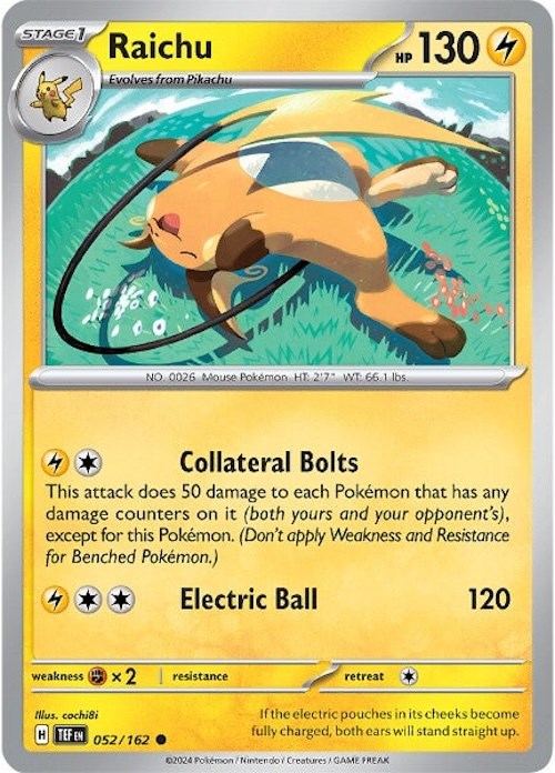 Raichu (052/162) [Scarlet & Violet: Temporal Forces] | L.A. Mood Comics and Games