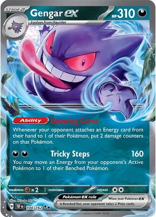 Gengar ex (104/162) [Scarlet & Violet: Temporal Forces] | L.A. Mood Comics and Games