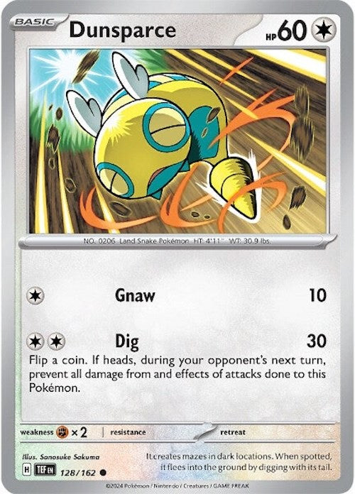 Dunsparce (128/162) [Scarlet & Violet: Temporal Forces] | L.A. Mood Comics and Games