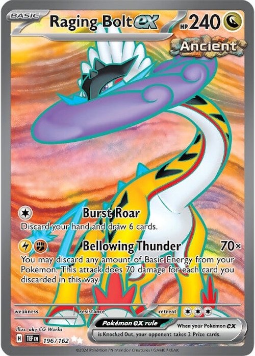Raging Bolt ex (196/162) [Scarlet & Violet: Temporal Forces] | L.A. Mood Comics and Games