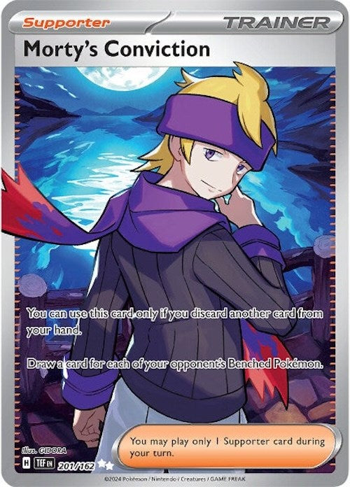 Morty's Conviction (201/162) [Scarlet & Violet: Temporal Forces] | L.A. Mood Comics and Games