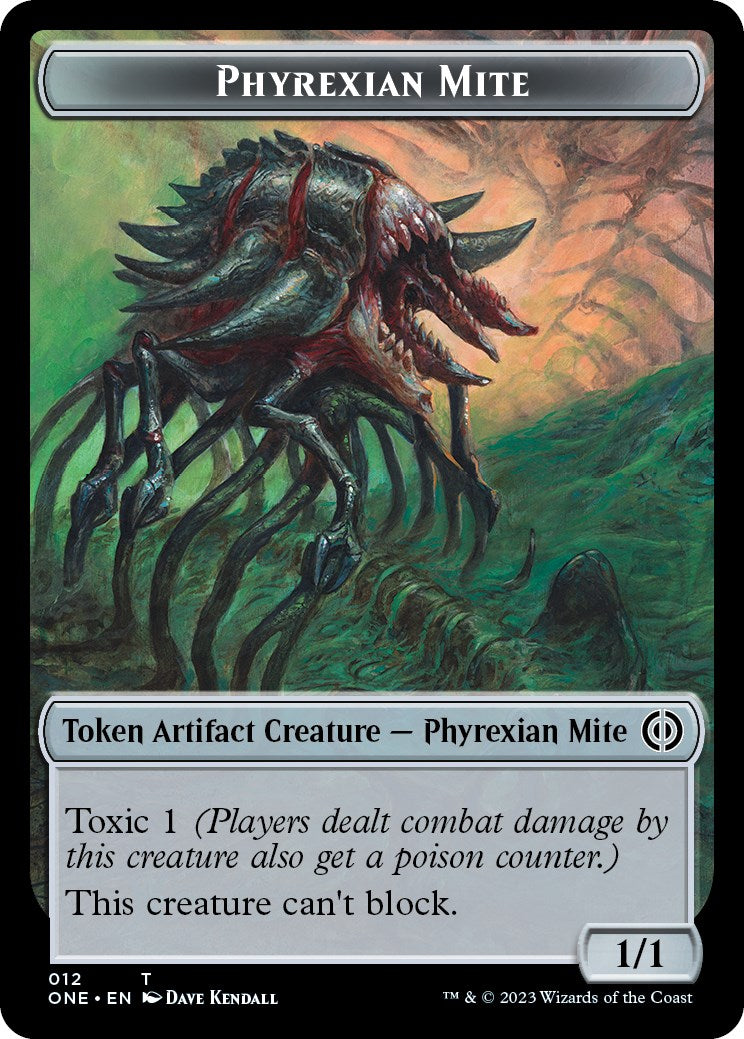 Phyrexian Mite (012) // Phyrexian Beast Double-Sided Token [Phyrexia: All Will Be One Tokens] | L.A. Mood Comics and Games