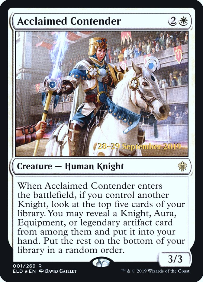 Acclaimed Contender [Throne of Eldraine Prerelease Promos] | L.A. Mood Comics and Games