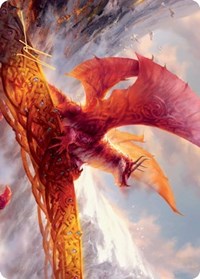 Goldspan Dragon Art Card (Gold-Stamped Signature) [Kaldheim Art Series] | L.A. Mood Comics and Games