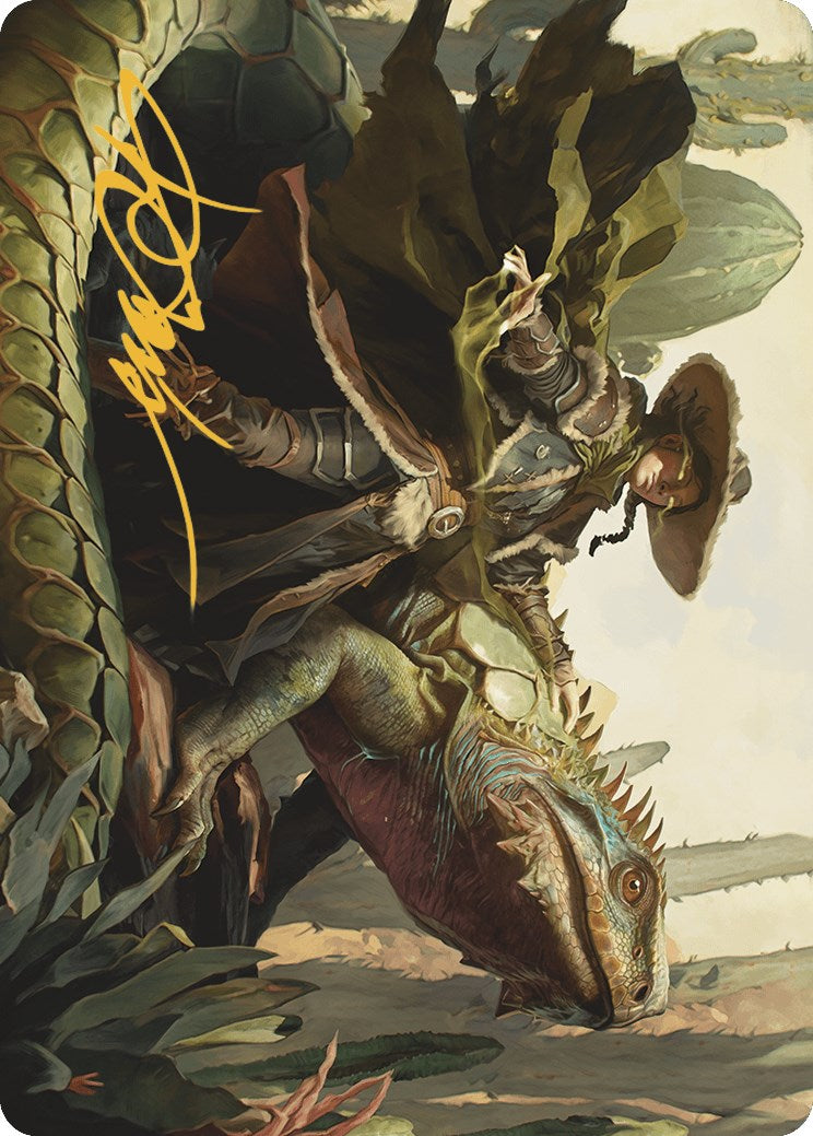 Outcaster Trailblazer Art Card (Gold-Stamped Signature) [Outlaws of Thunder Junction Art Series] | L.A. Mood Comics and Games