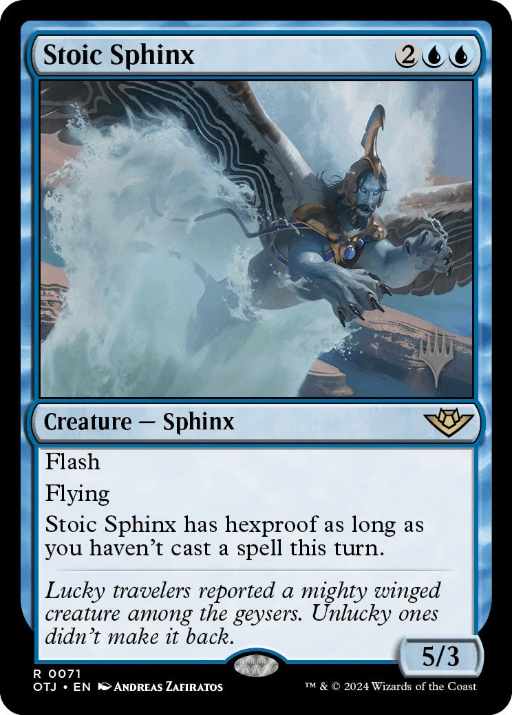 Stoic Sphinx (Promo Pack) [Outlaws of Thunder Junction Promos] | L.A. Mood Comics and Games