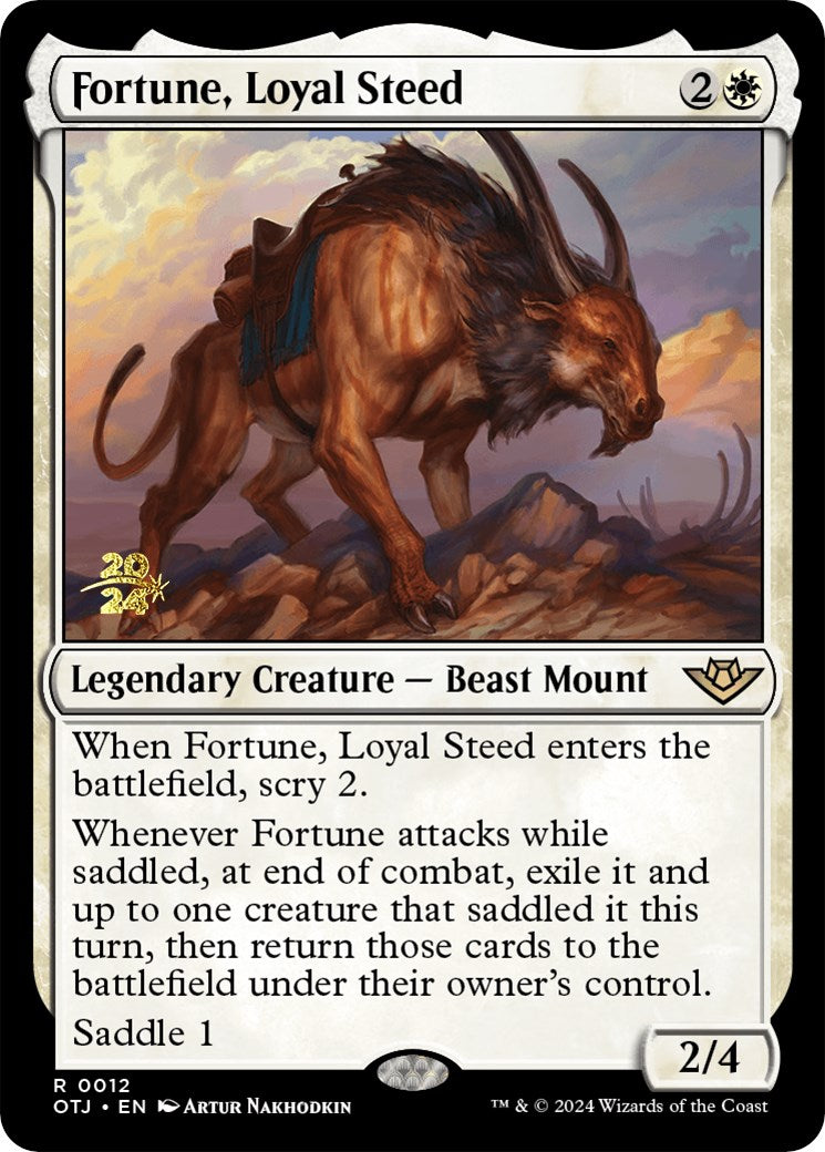 Fortune, Loyal Steed [Outlaws of Thunder Junction Prerelease Promos] | L.A. Mood Comics and Games