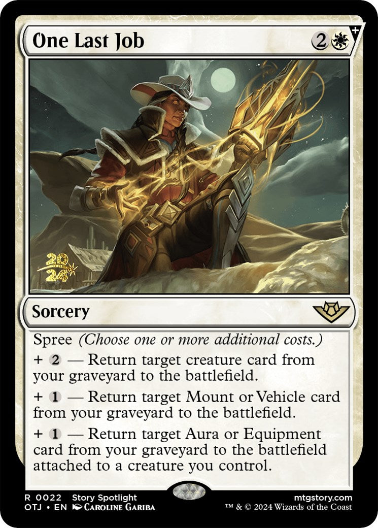 One Last Job [Outlaws of Thunder Junction Prerelease Promos] | L.A. Mood Comics and Games