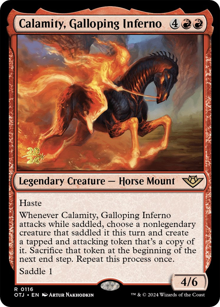 Calamity, Galloping Inferno [Outlaws of Thunder Junction Prerelease Promos] | L.A. Mood Comics and Games